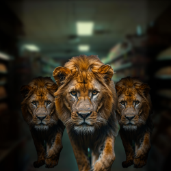 sognare leone supermercato